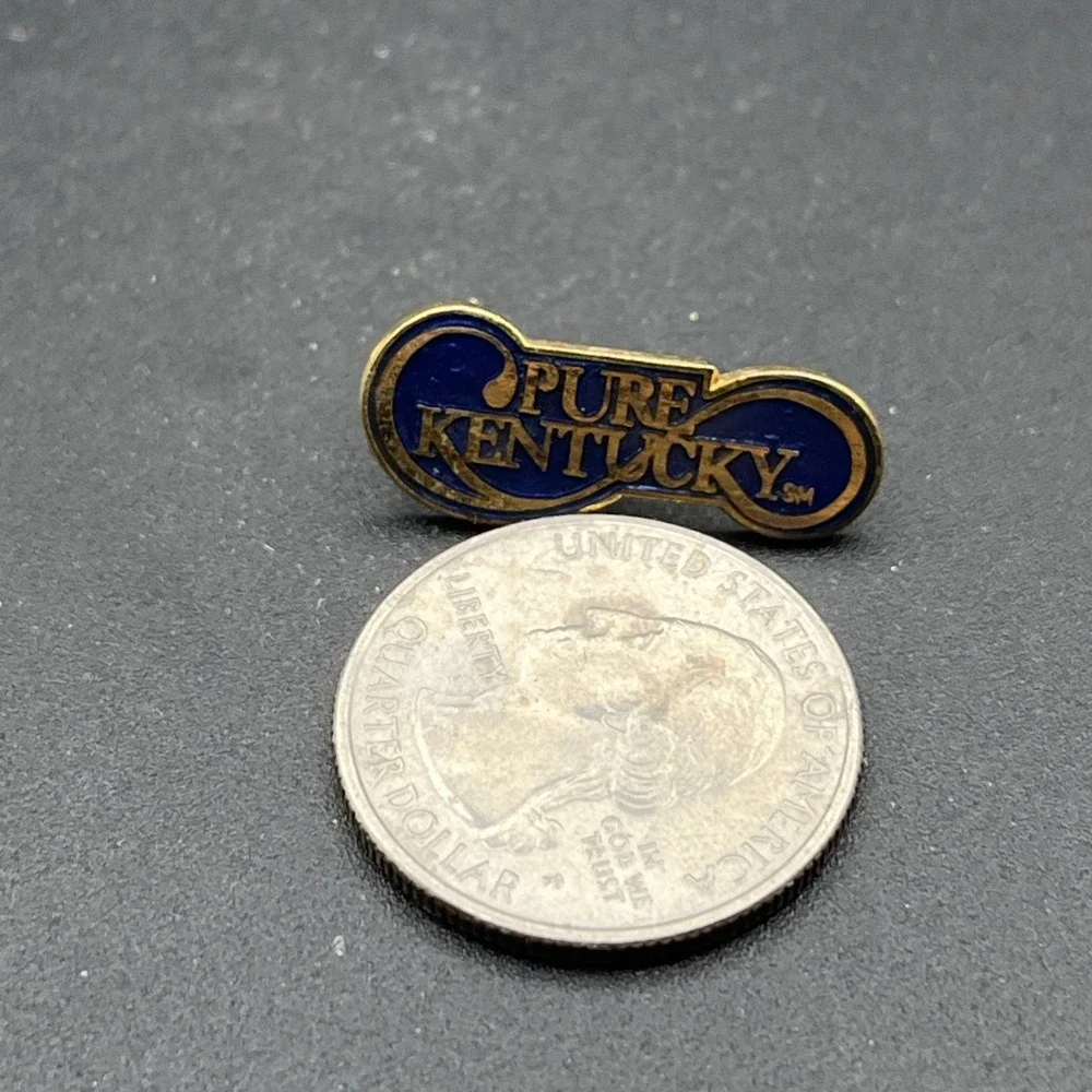 Pure Kentucky Blue & Gold Lettering United States Of America Lapel‎ Hat Pin